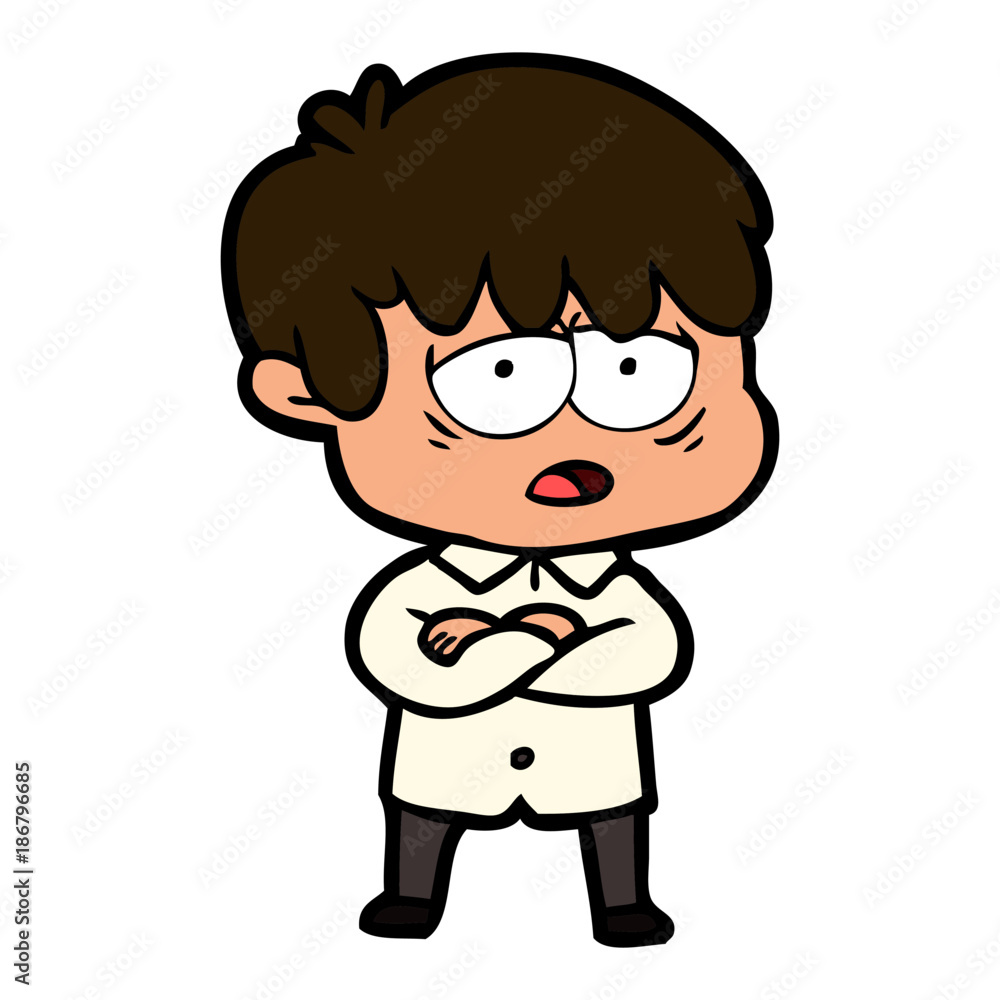 cartoon exhausted boy cartoon exhausted boy