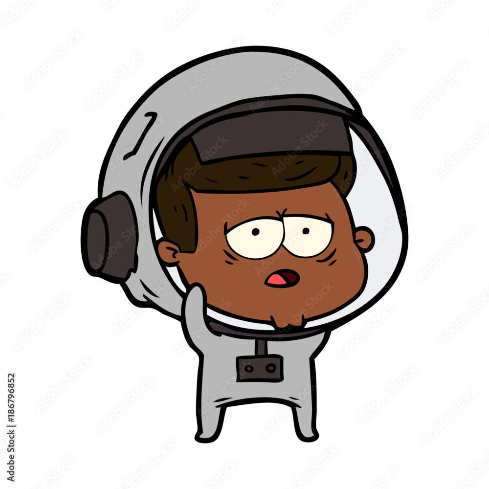 cartoon tired astronaut cartoon tired astronaut