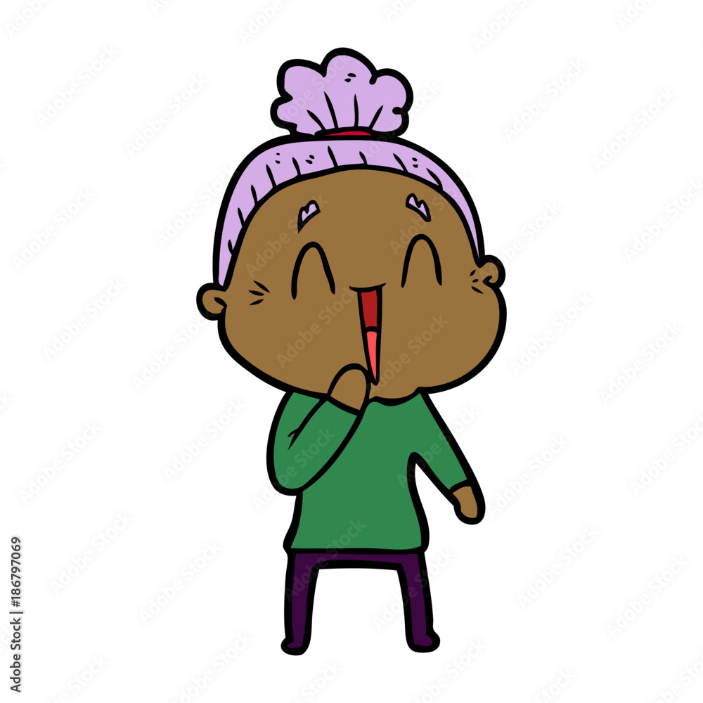 cartoon happy old lady cartoon happy old lady