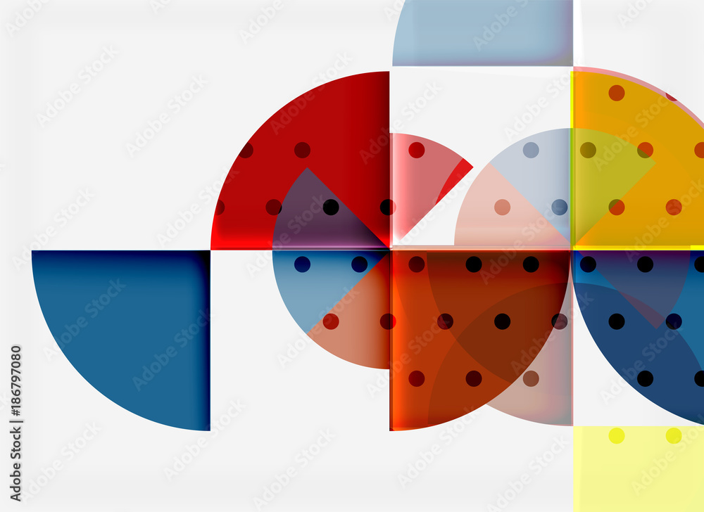 Circle elements on black background Circle elements on black background