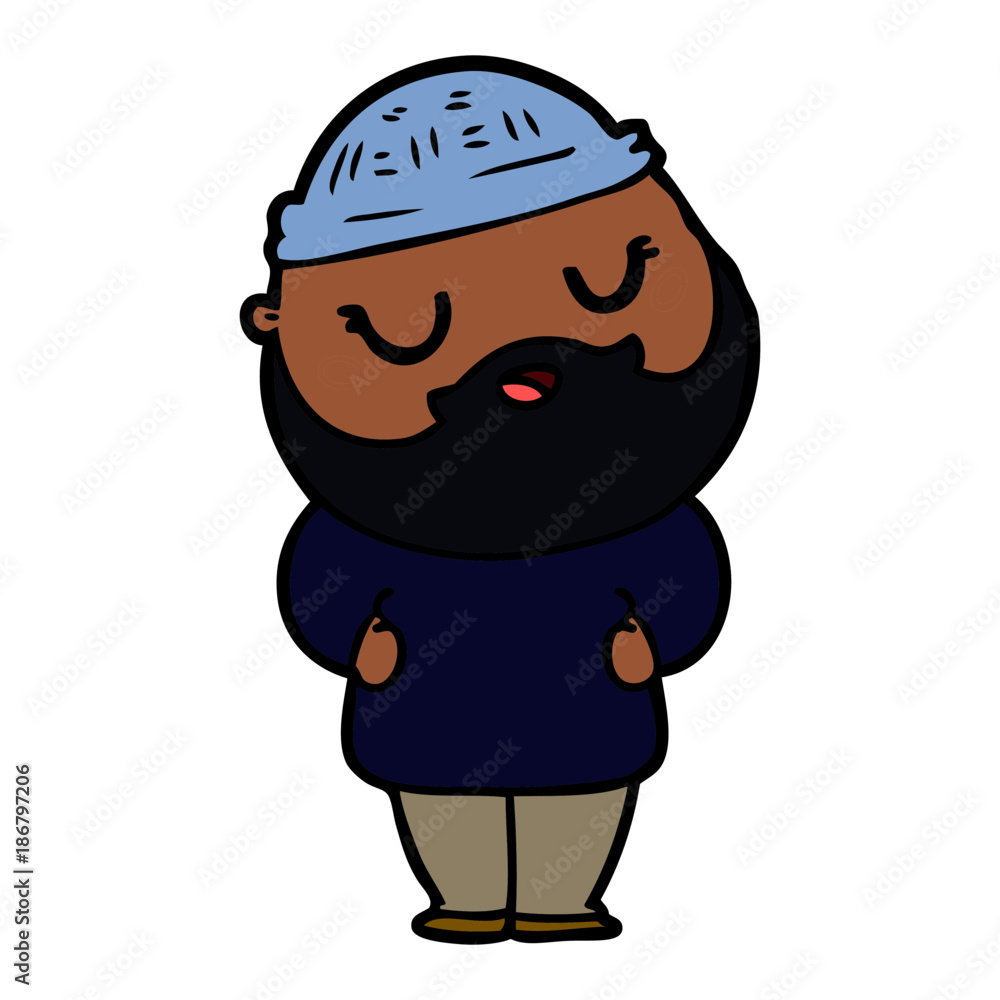 cartoon man with beard