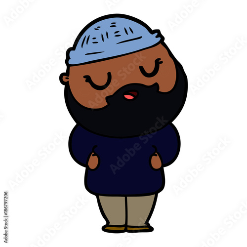 cartoon man with beard