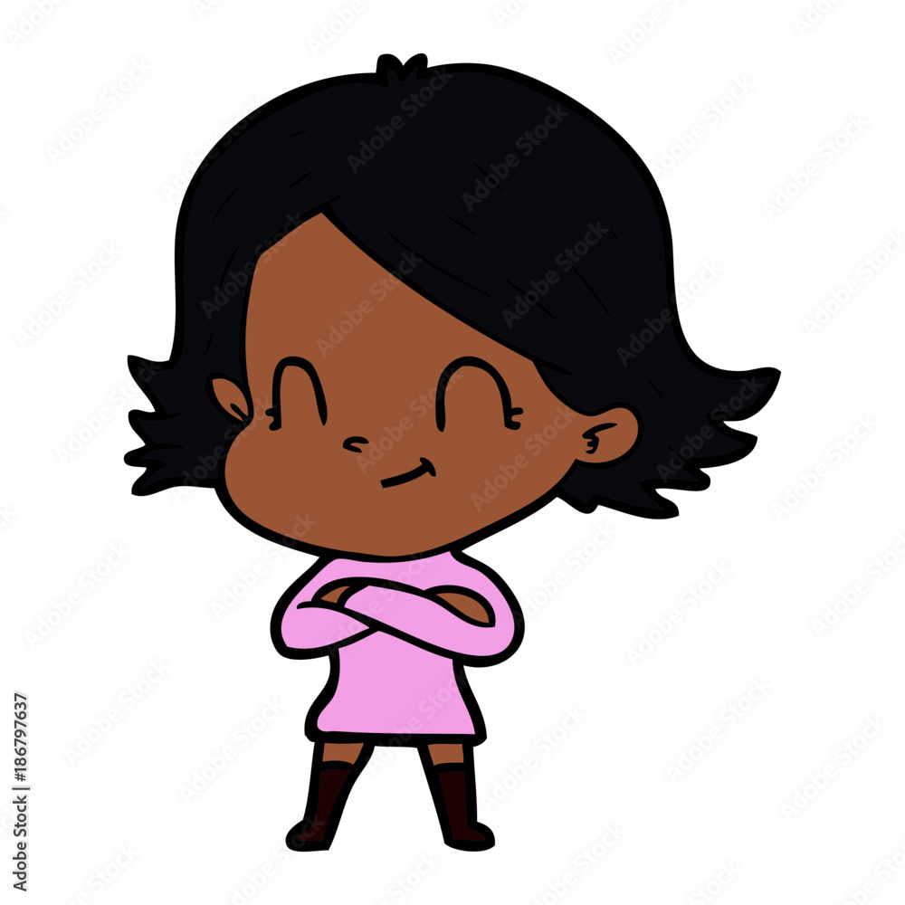 cartoon friendly girl cartoon friendly girl