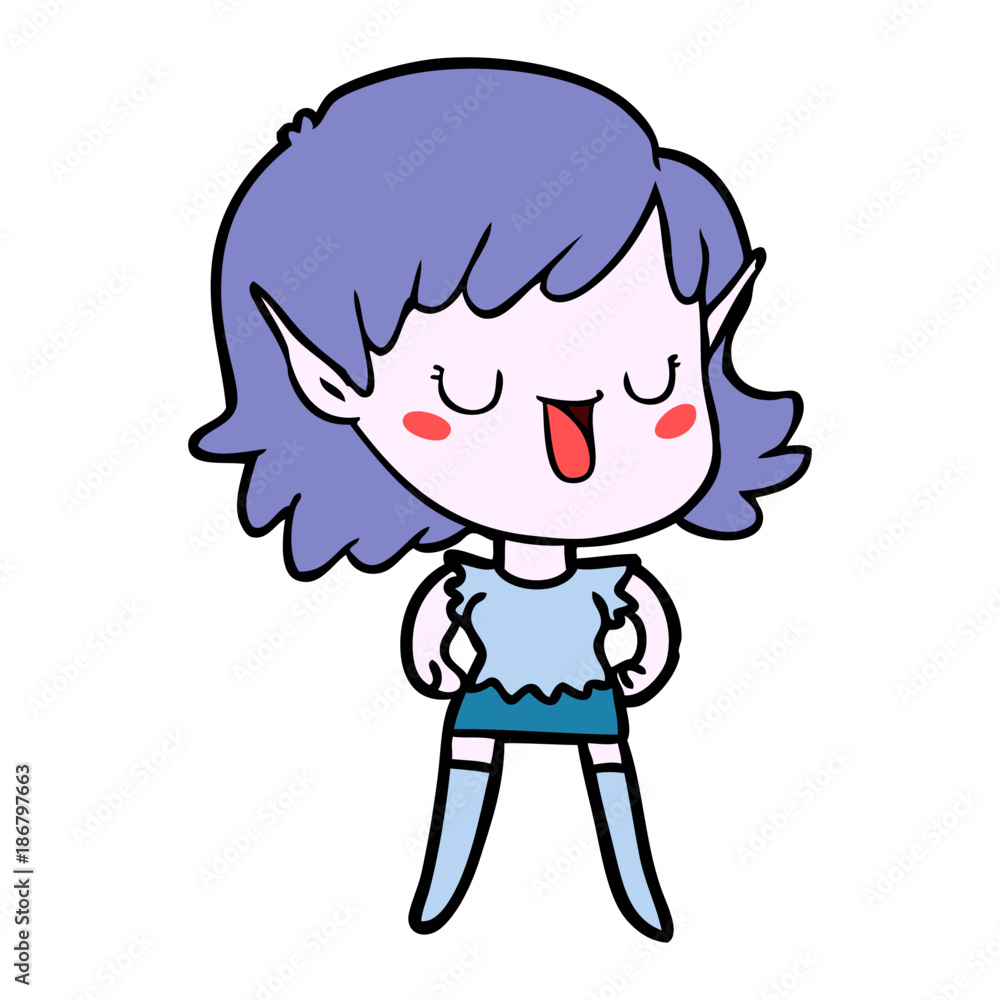 cartoon elf girl cartoon elf girl