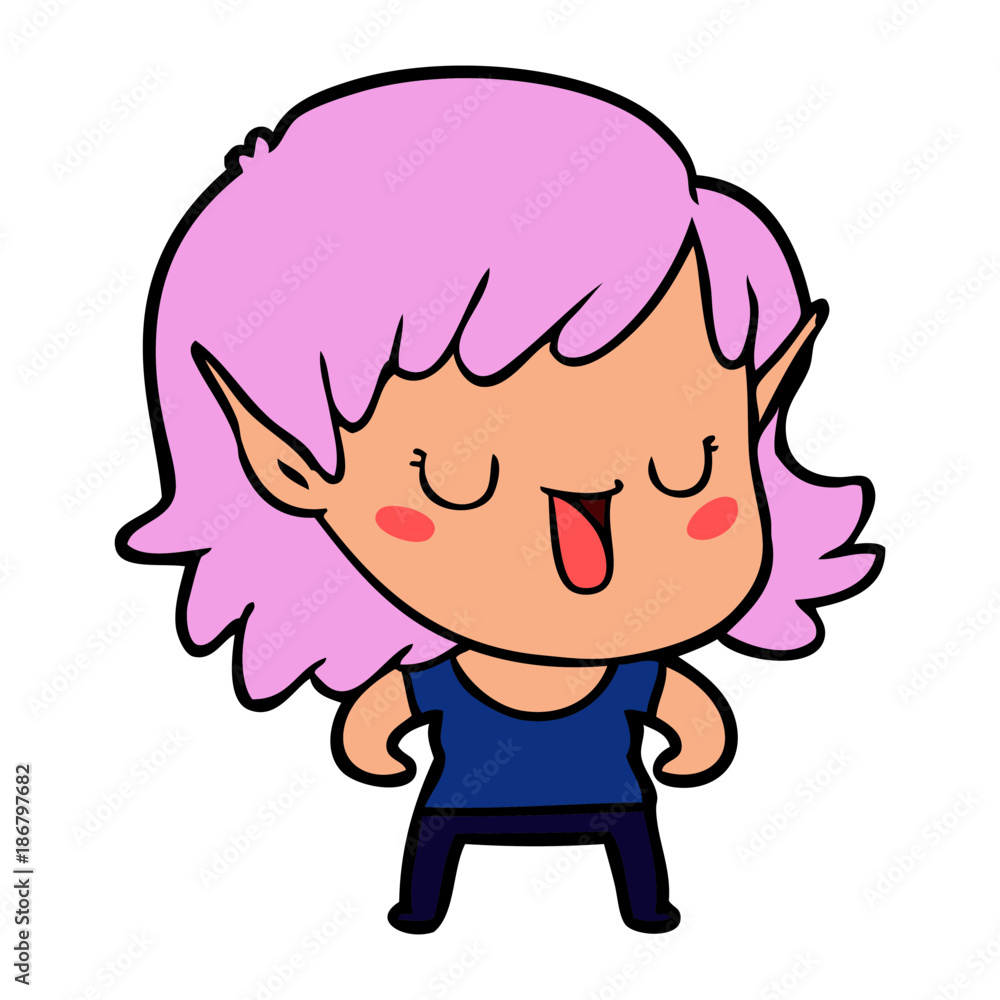 cartoon elf girl cartoon elf girl