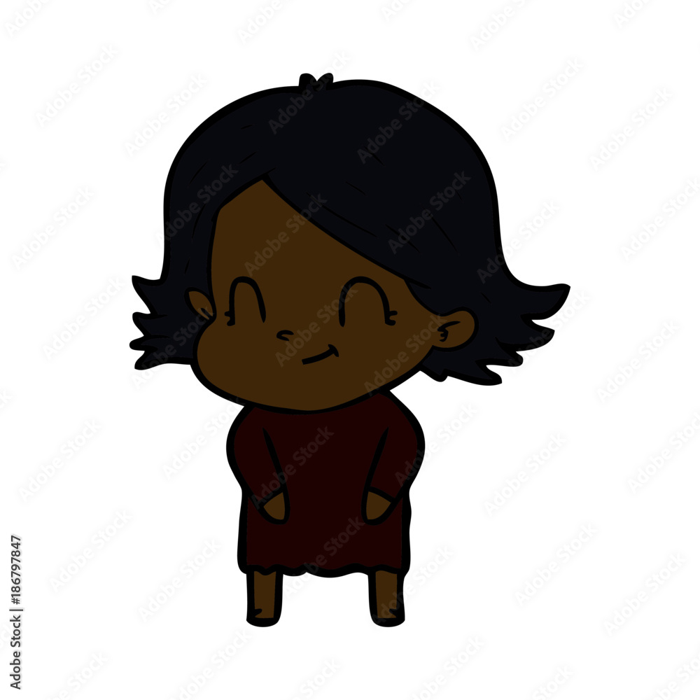 cartoon friendly girl cartoon friendly girl