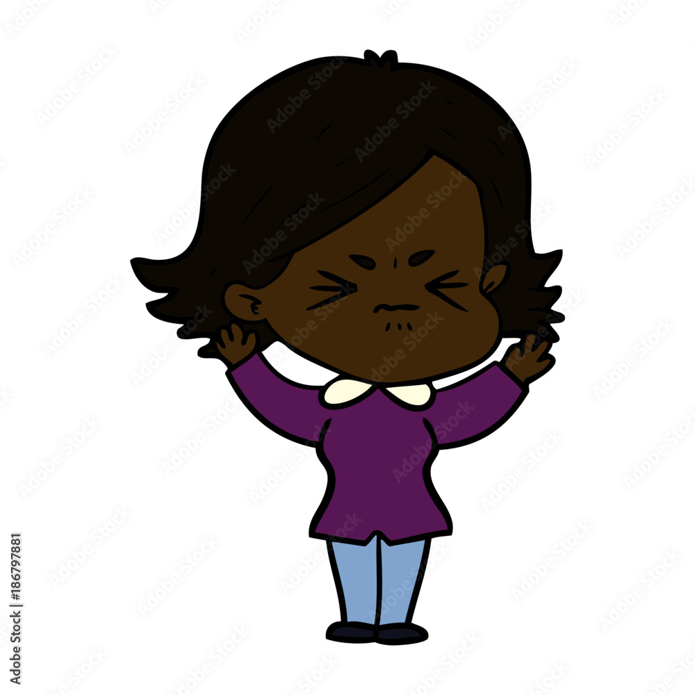 cartoon angry woman cartoon angry woman