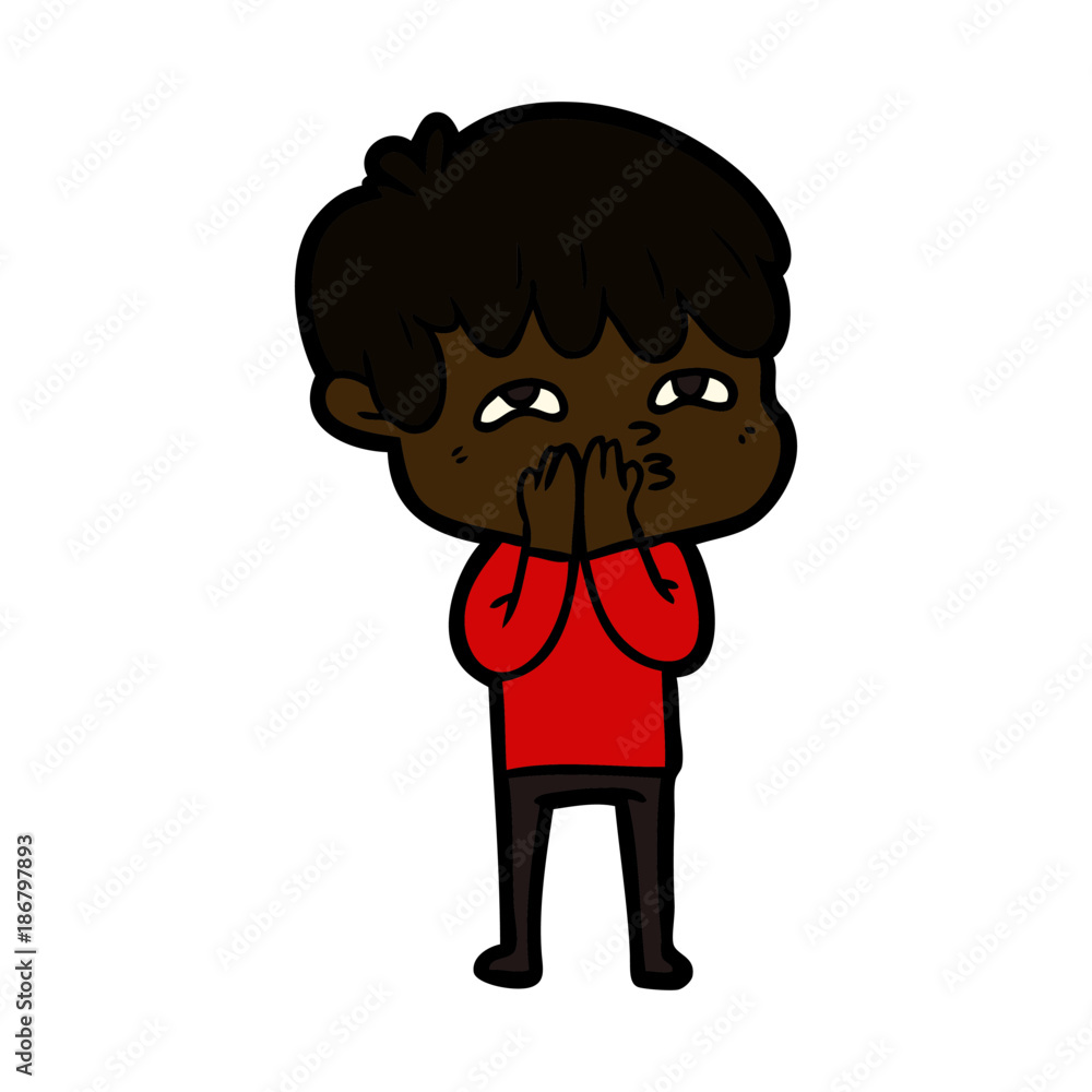 cartoon curious man cartoon curious man