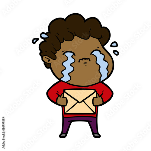 cartoon man crying