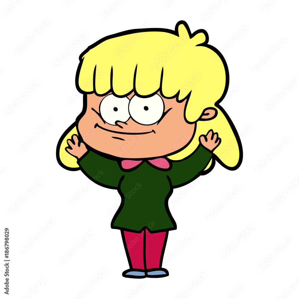 cartoon smiling woman cartoon smiling woman