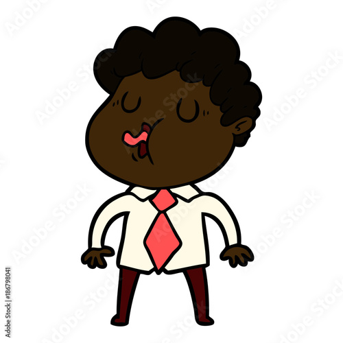 cartoon man singing