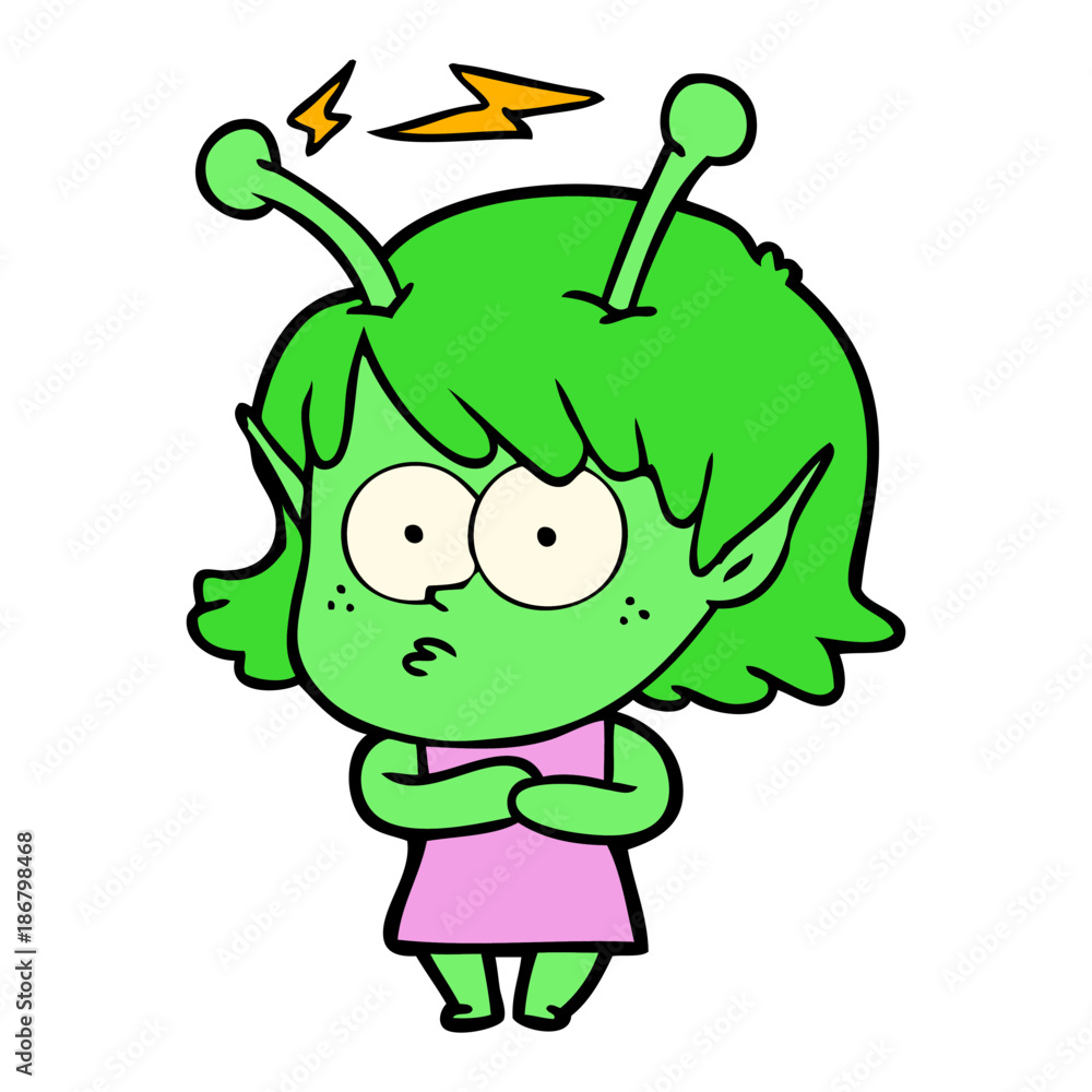 cartoon alien girl cartoon alien girl