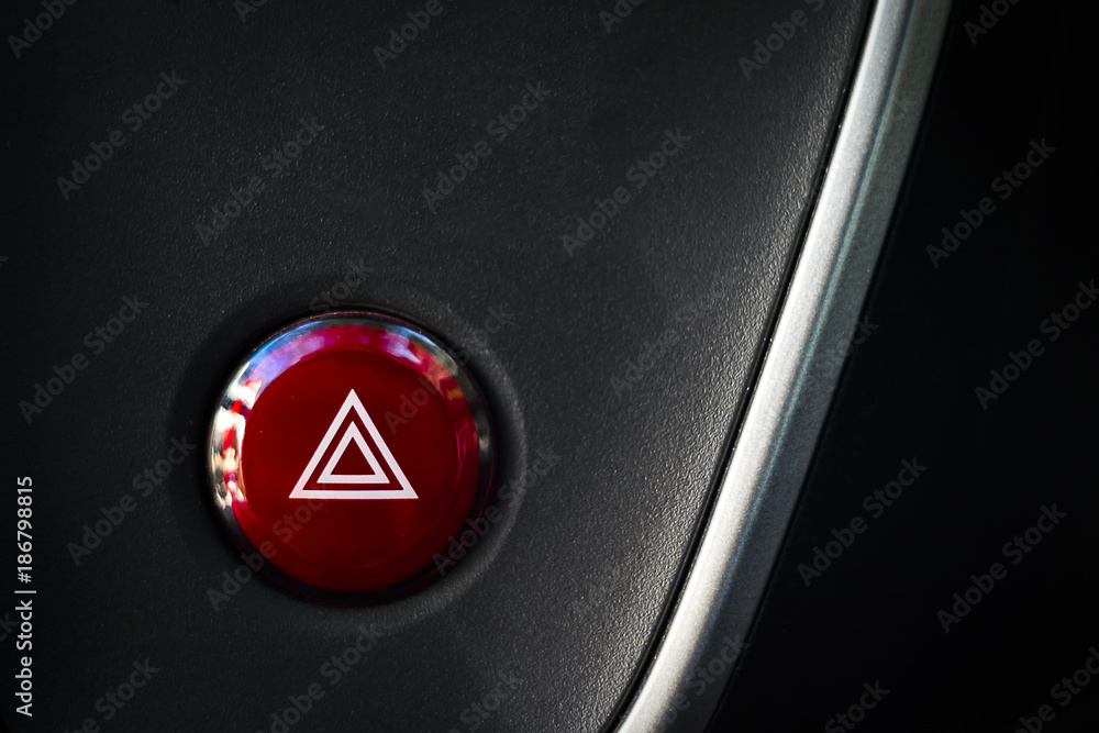 Emergency button,Hazard light use for emergency situation Stock Photo Adobe Stock