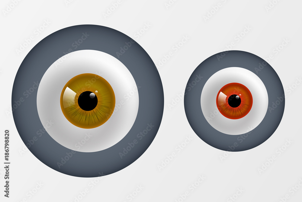illustration of eye looking behind the hole illustration of eye looking behind the hole