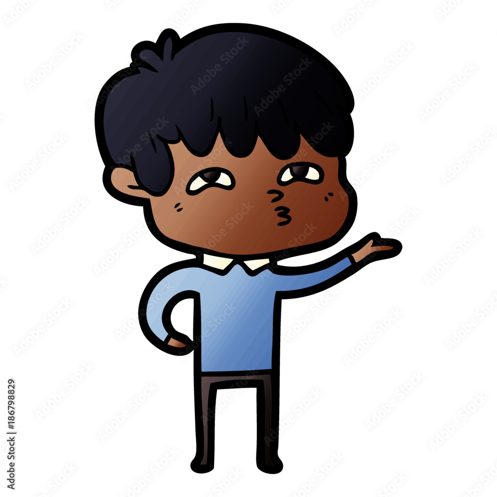 cartoon curious man cartoon curious man