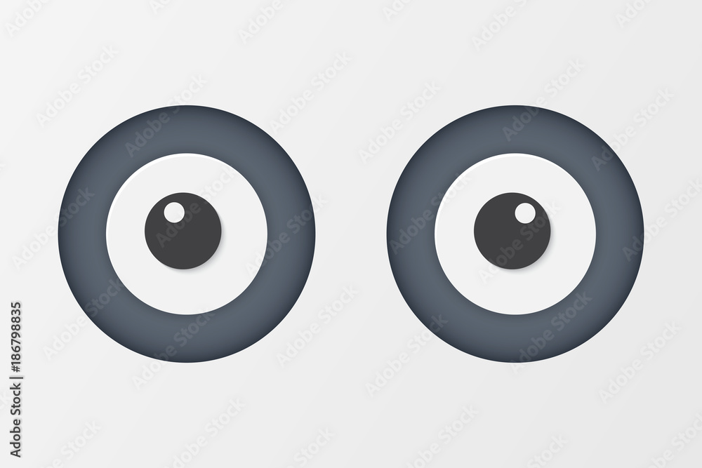 illustration of eye looking behind the hole illustration of eye looking behind the hole