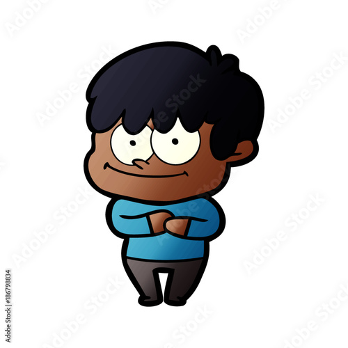 Wallpaper Mural happy cartoon man Torontodigital.ca