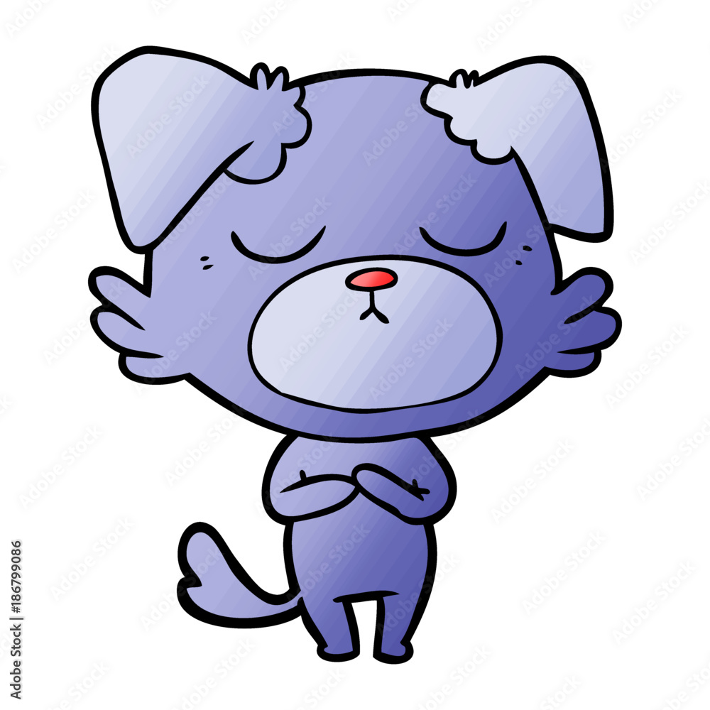 Fototapeta premium cute cartoon dog