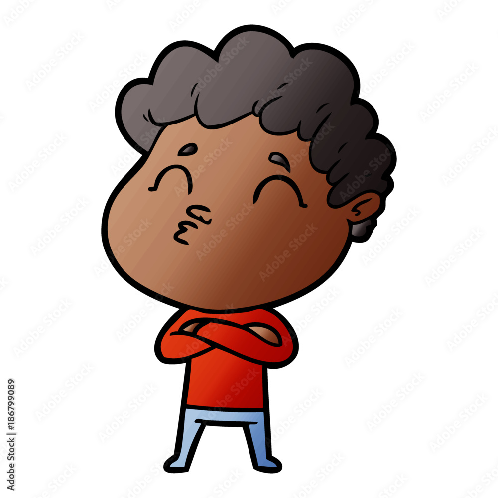 cartoon man pouting cartoon man pouting