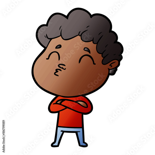 cartoon man pouting