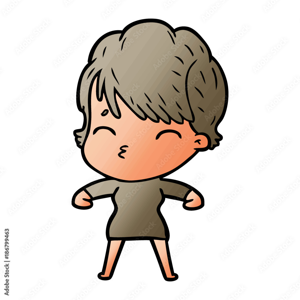 cartoon woman thinking cartoon woman thinking