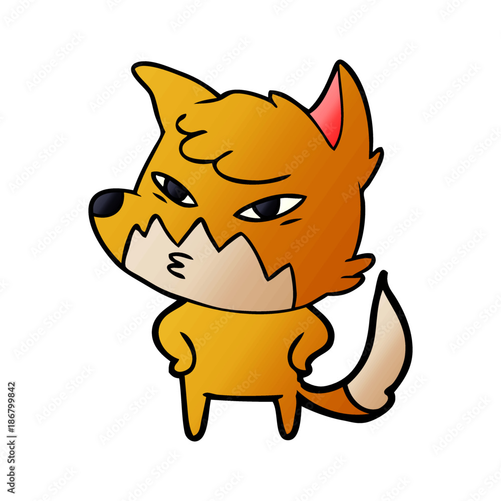 clever cartoon fox clever cartoon fox