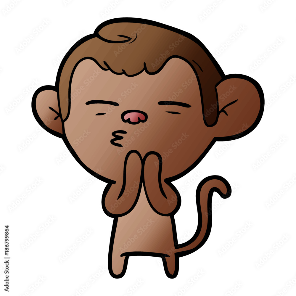 cartoon suspicious monkey cartoon suspicious monkey