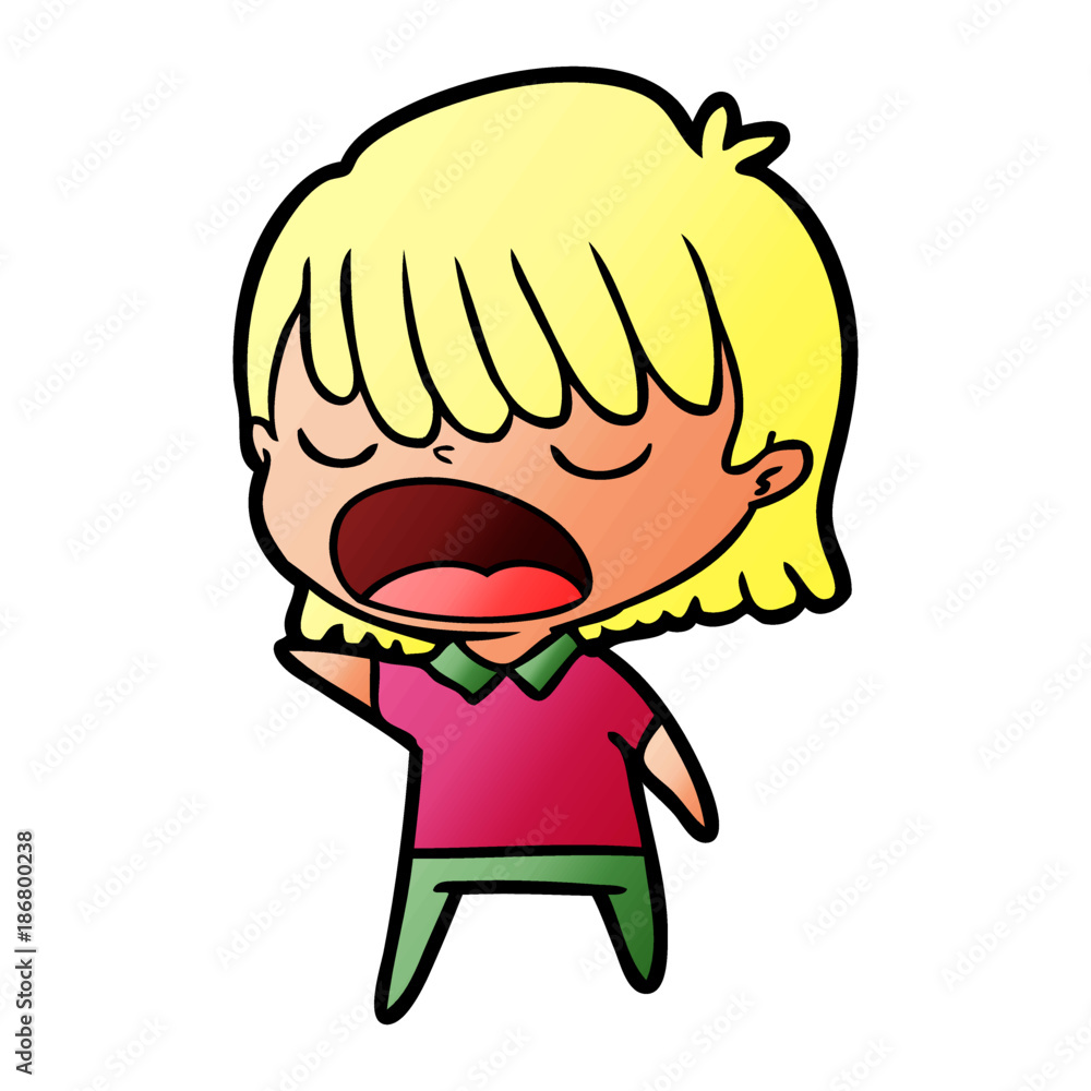 cartoon woman talking loudly cartoon woman talking loudly
