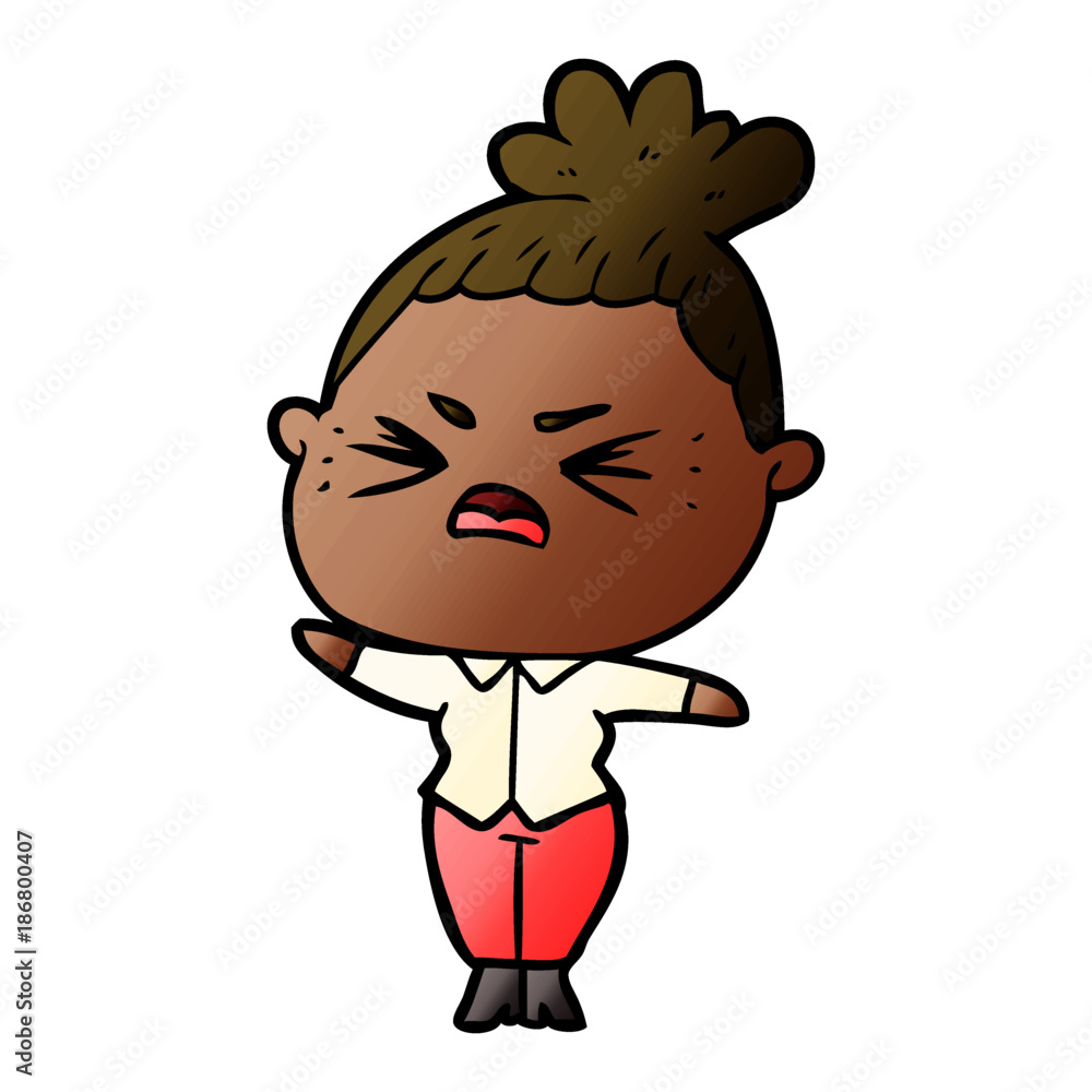 cartoon angry woman cartoon angry woman