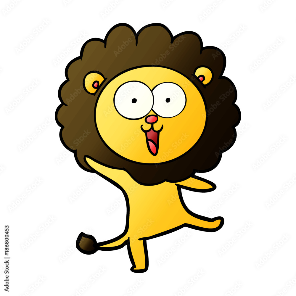 happy cartoon lion happy cartoon lion