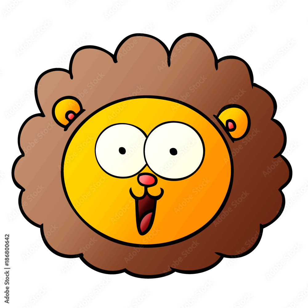 cartoon lion face cartoon lion face