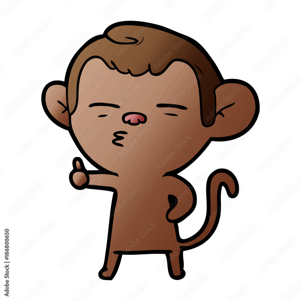 cartoon suspicious monkey cartoon suspicious monkey