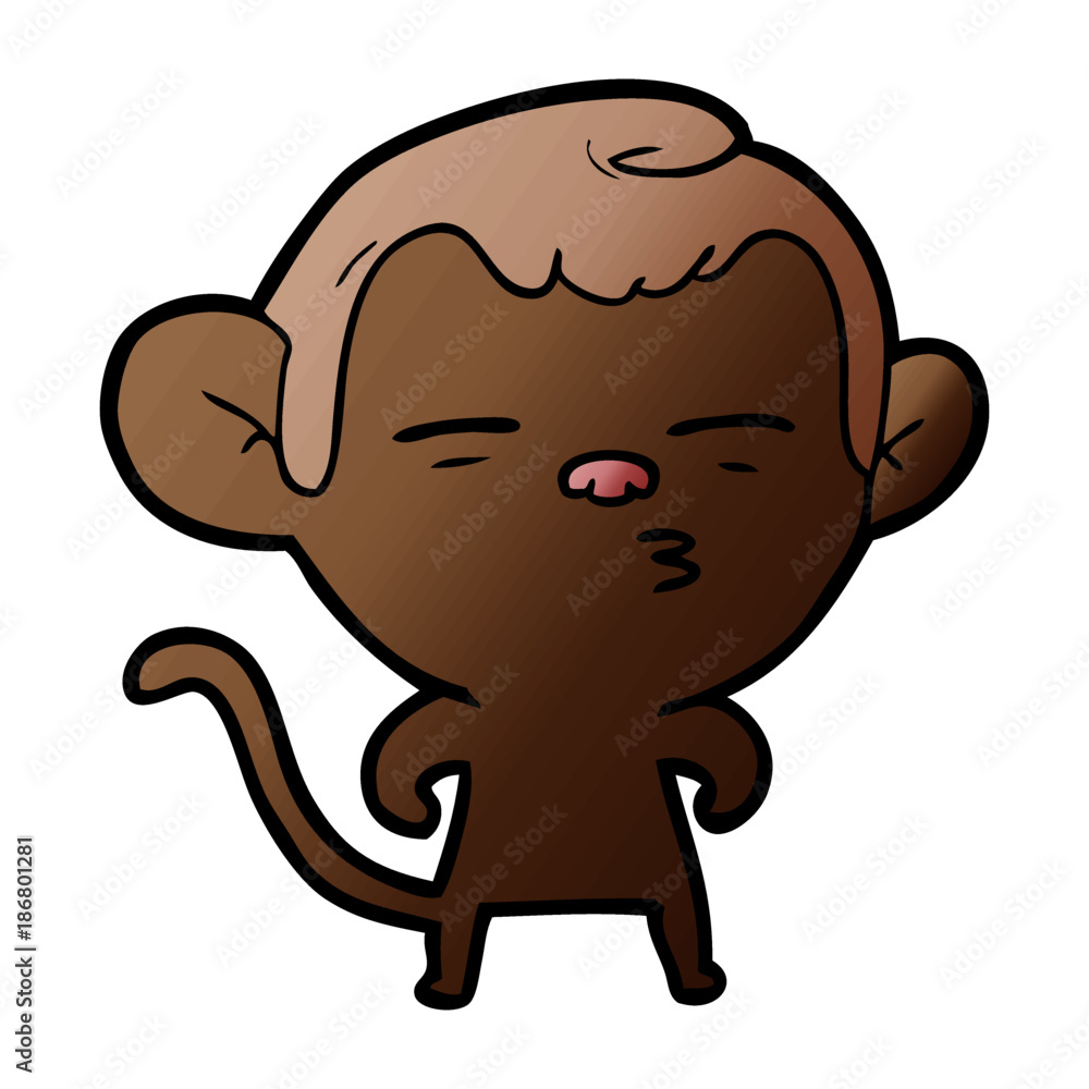 cartoon suspicious monkey cartoon suspicious monkey