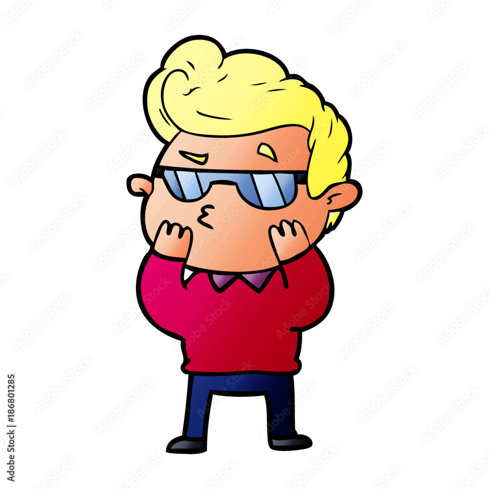 cartoon cool guy