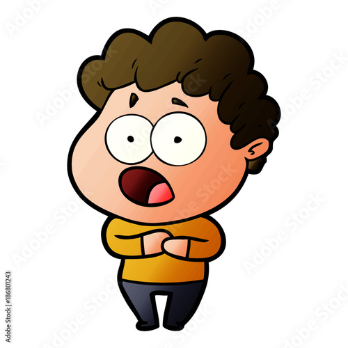 cartoon shocked man