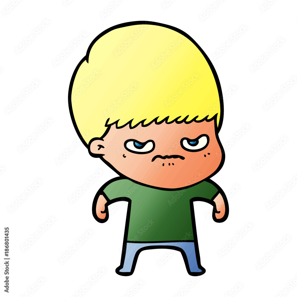 annoyed cartoon boy annoyed cartoon boy