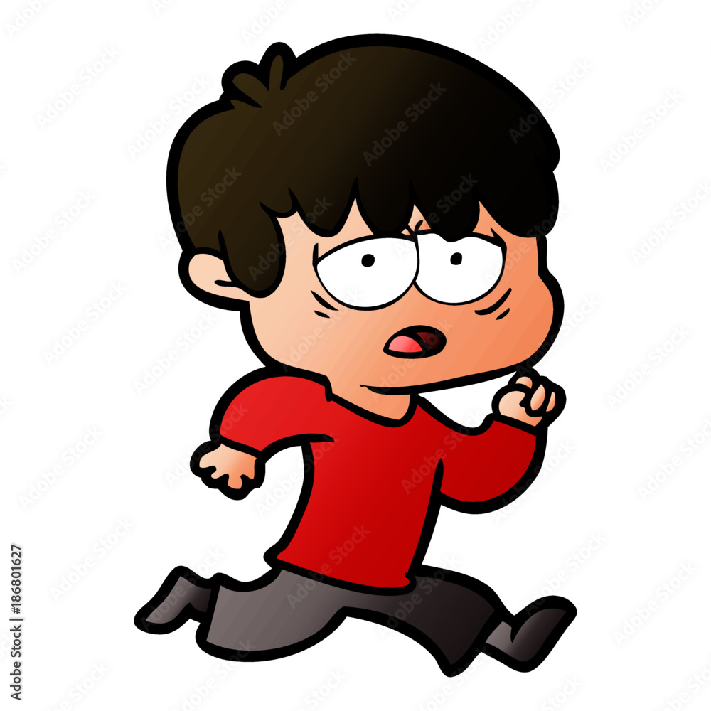 cartoon exhausted boy cartoon exhausted boy