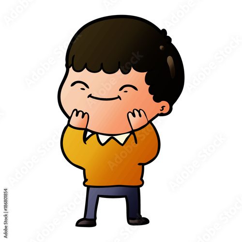 Wallpaper Mural cartoon happy boy Torontodigital.ca