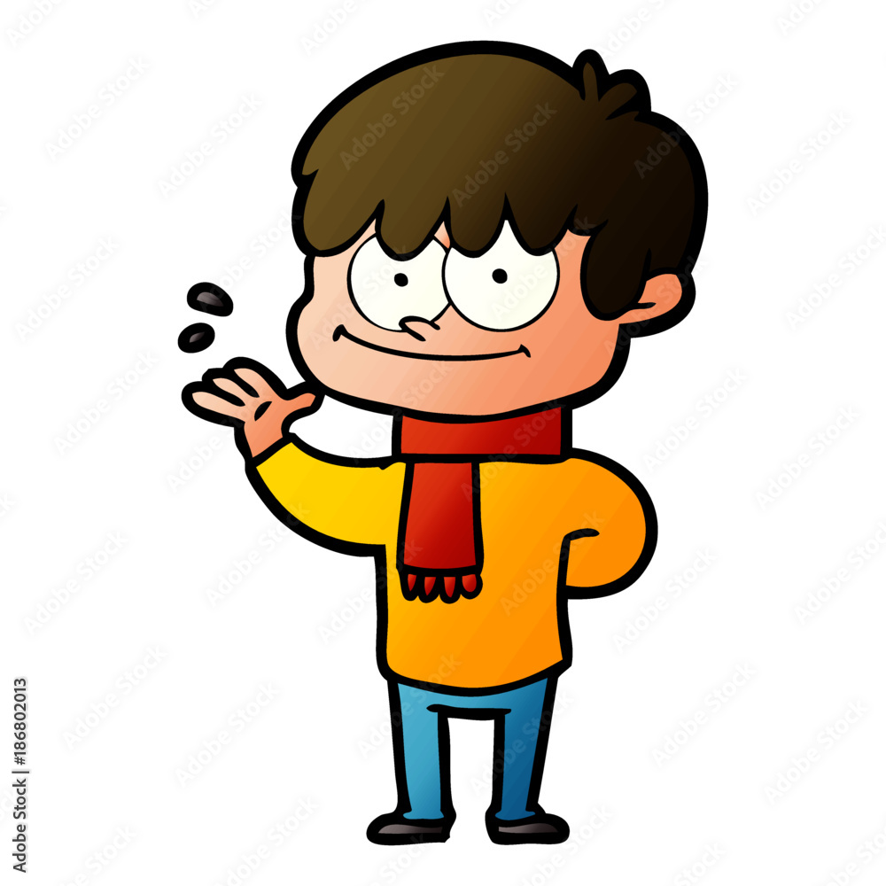 Obraz premium happy cartoon man