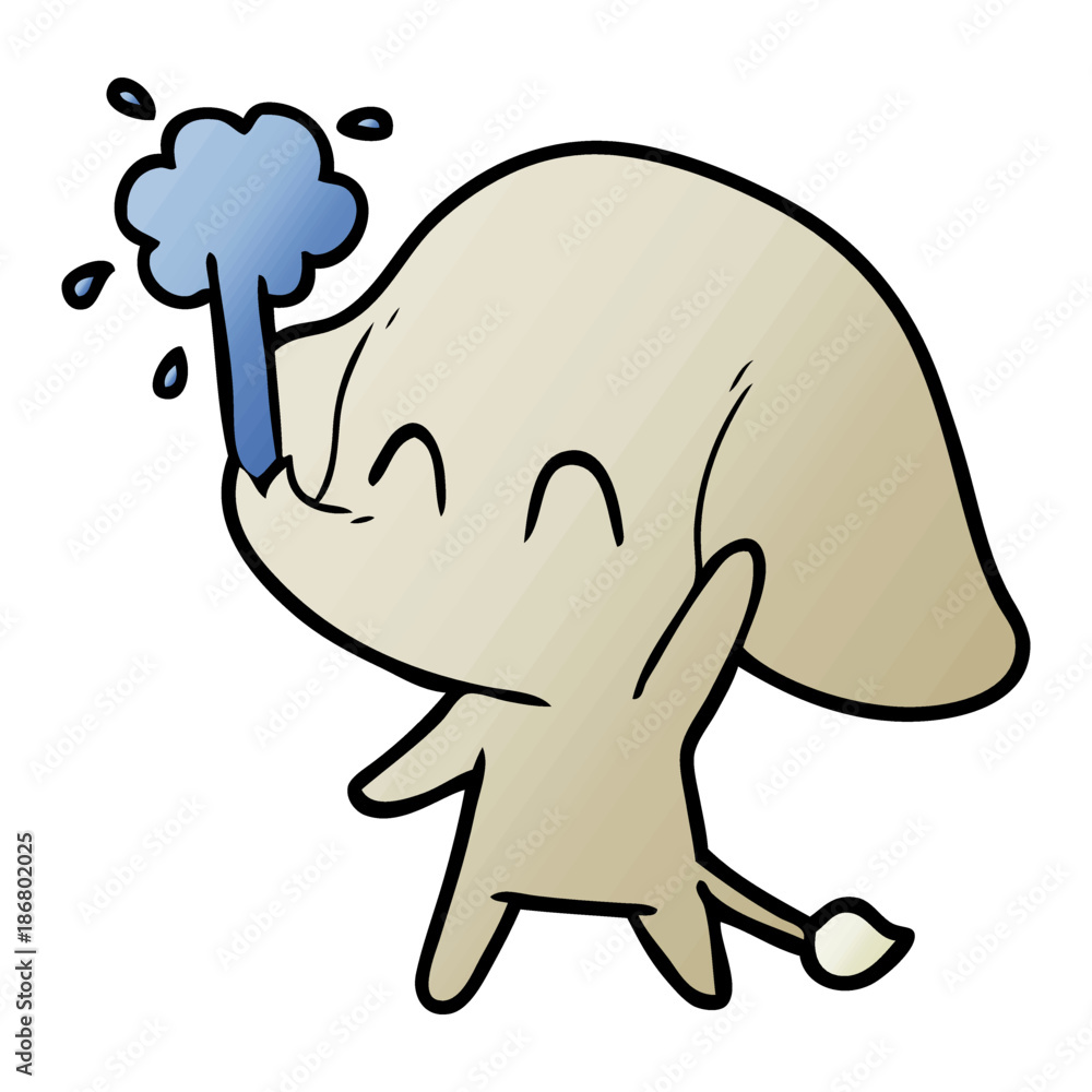 cute cartoon elephant spouting water cute cartoon elephant spouting water