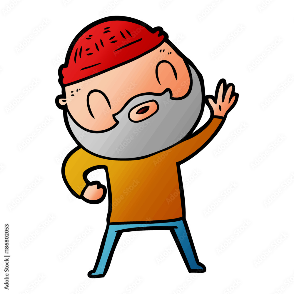 cartoon bearded man cartoon bearded man