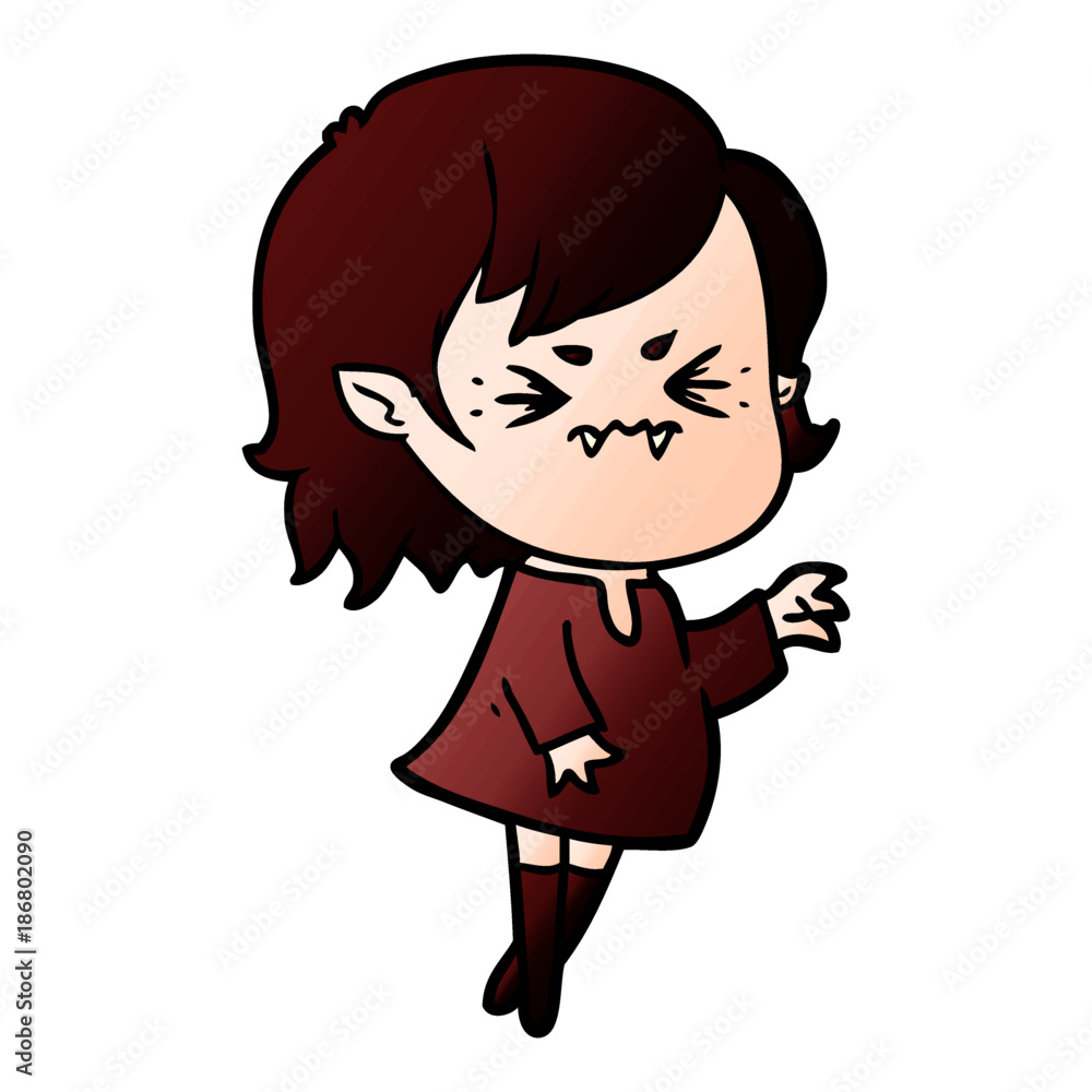 annoyed cartoon vampire girl annoyed cartoon vampire girl