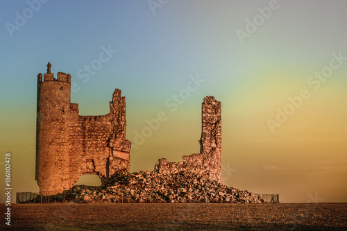 caudilla castle sunset photo