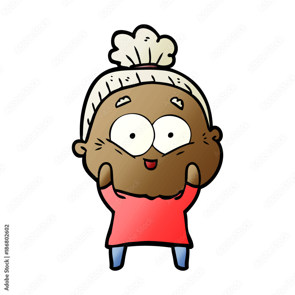 cartoon happy old woman cartoon happy old woman