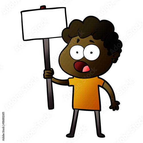 cartoon man gasping in surprise
