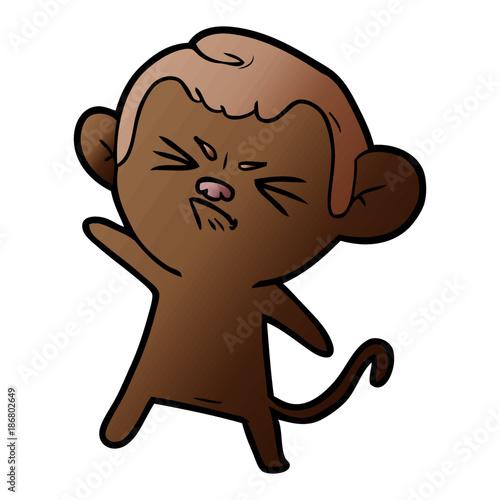 cartoon annoyed monkey