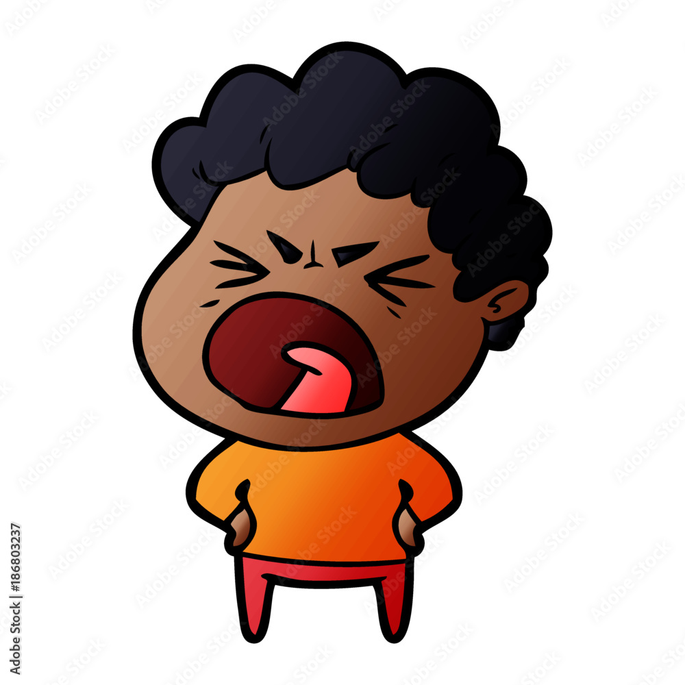 cartoon furious man cartoon furious man