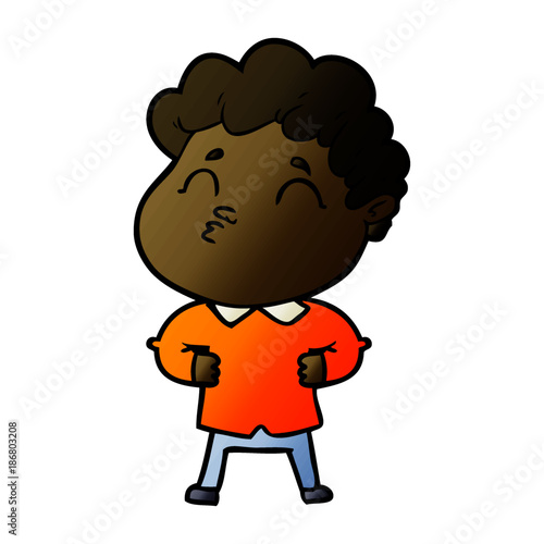 cartoon man pouting