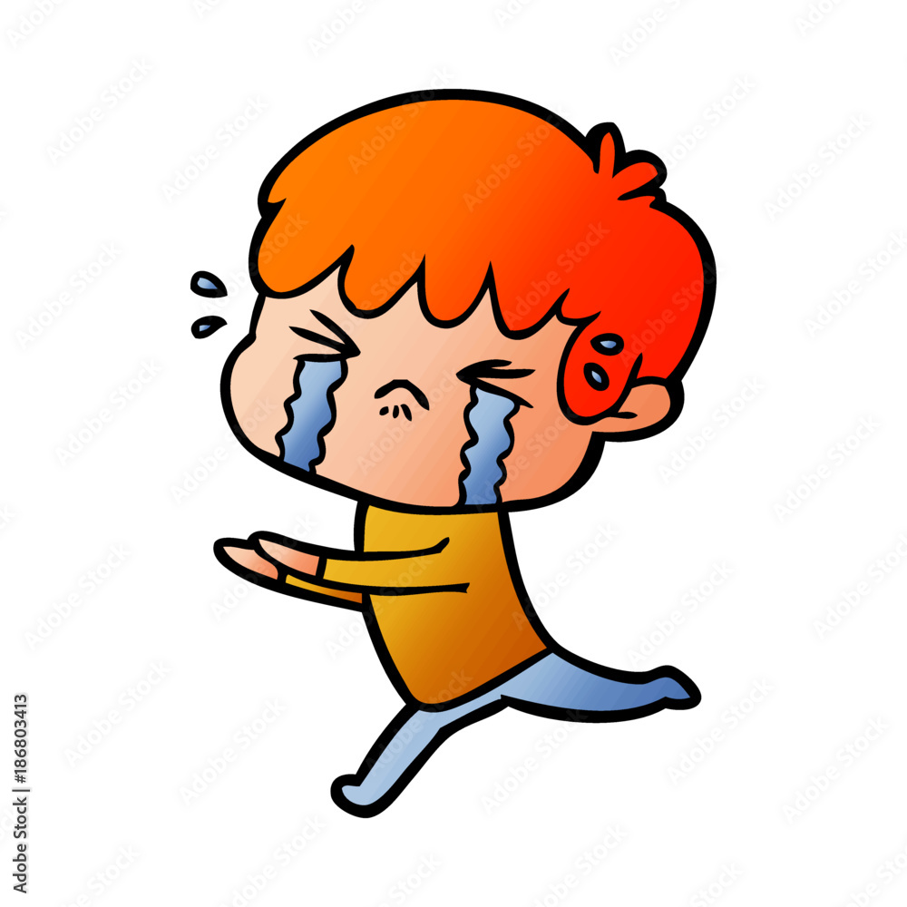 cartoon boy crying