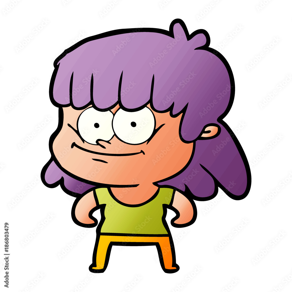 cartoon smiling woman cartoon smiling woman